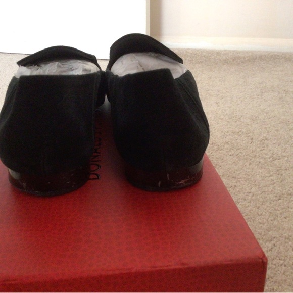 DONALD PLINER HIRO EMBELLISHED FLORAL FLATS—BLACK- SIZE 8.5 M - Picture 7 of 9